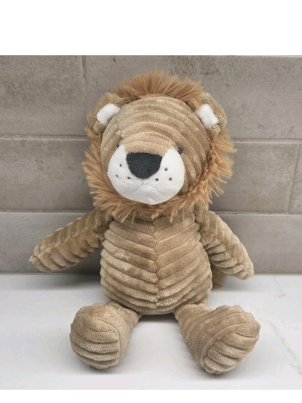 Carters Tan Brown Ribbed Corduroy Plush Lion Baby Toy Stuffed Animal Lovey 2020